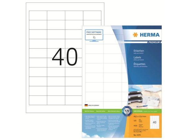 HERMA 4474, 48.5 x 25.4 mm - Universal-Etiketten