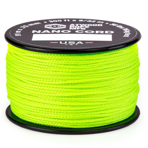Atwood Rope MFG Nano Cord (Neongrün / Neon-Green) - 91 m Outdoor-Schnur
