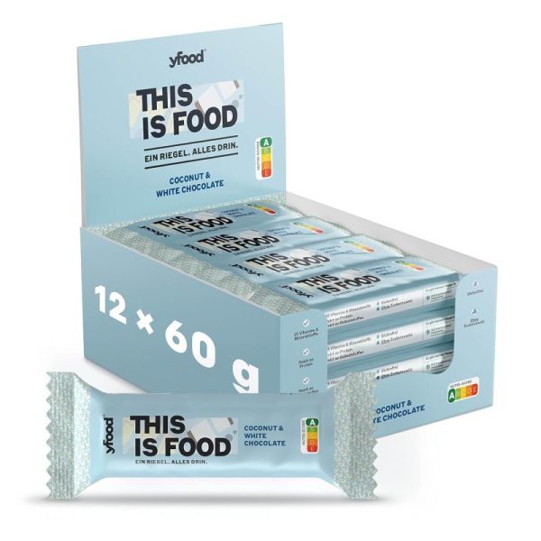 yfood High-Protein Bar 12x60g (Coconut&White Choc)