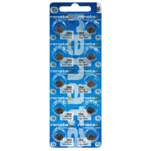 Renata 384 / SR41SW - 10 Knopfzellen Batterien (Swiss Made).