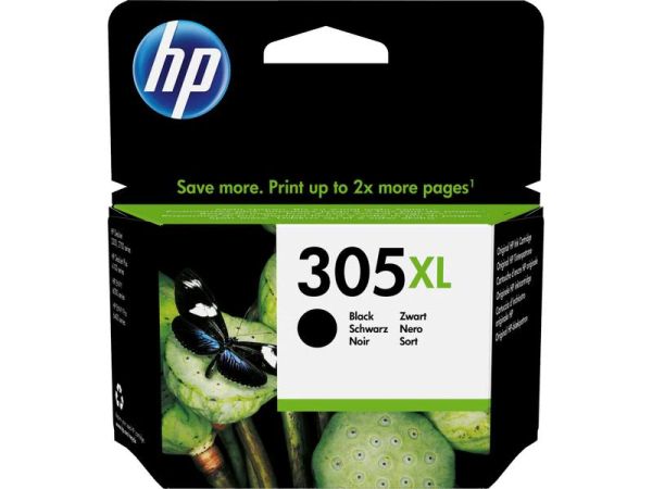HP 305XL Tintenpatrone Schwarz (Black) - Druckerpatrone Typ 3YM62AE