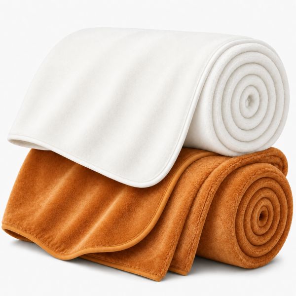 Eskimo Kuscheldecken-Set 'Cashmina Duo' - Terracotta & Weiss (150x200cm)