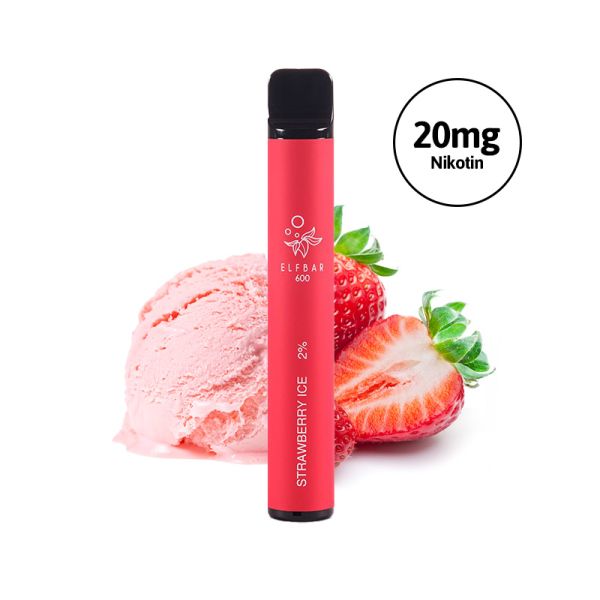 Elfbar 600, Strawberry Ice - Vape