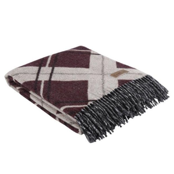 Eskimo Basilea Decke (130x180 cm) - Burgundy/Beige