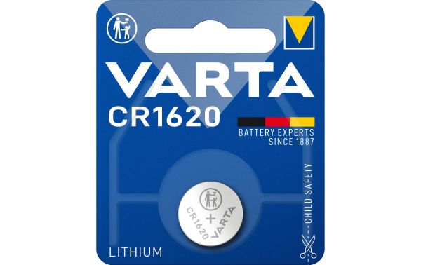 Varta CR1620 - 1 Knopfzellen Lithium Batterie, 3 Volt