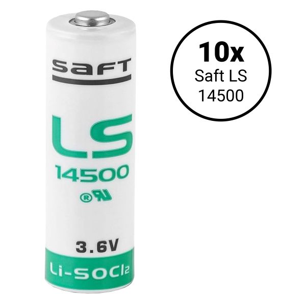Saft LS 14500 Li-Soci2 (AA Mignon) - 10 Batterien 3,6 Volt