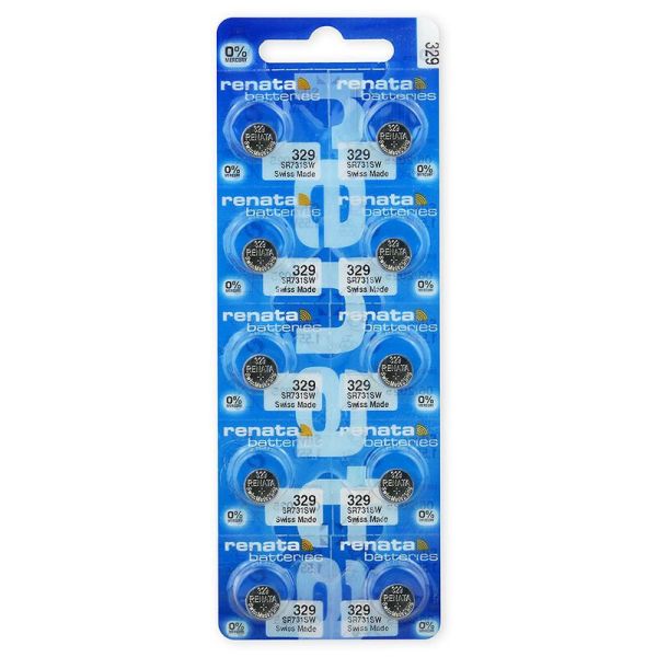 Renata 329 / SR731SW - 10 Knopfzellen Batterien (Swiss Made).
