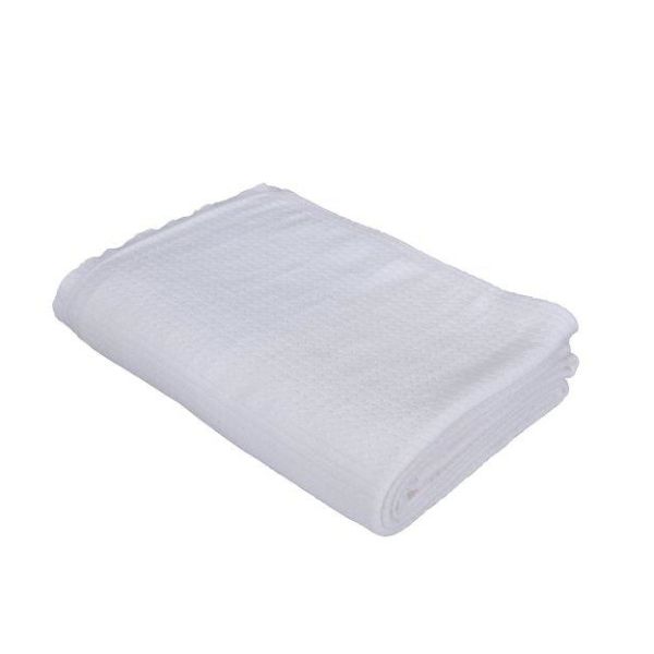 Eskimo Tagesdecke Häckeldecke in Weiss - 100% Baumwolle