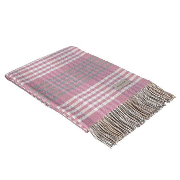 Eskimo Decke Morbio (130x180 cm) aus 100% rezyklierter Baumwolle - Pink