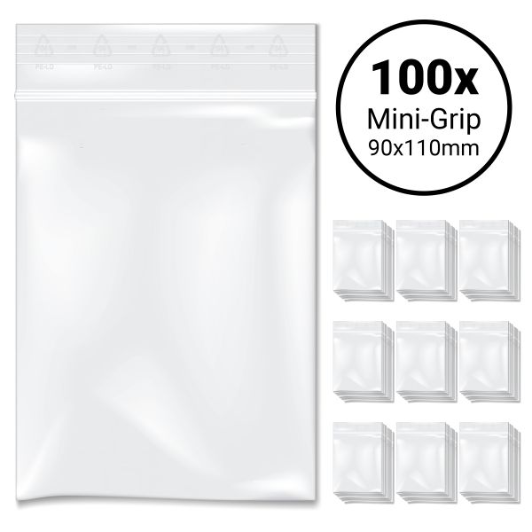 Audisana Schnellverschlussbeutel 90x110mm (Minigrip) - 100 Stück