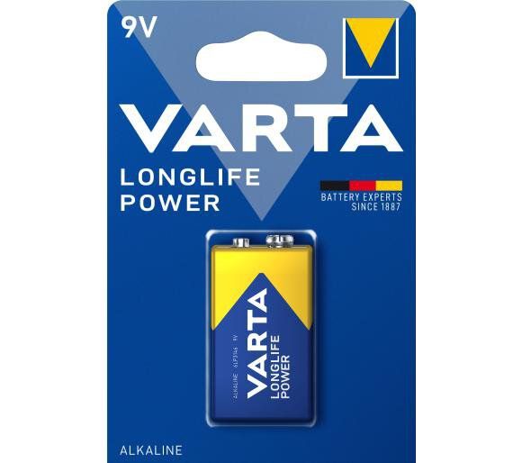 Varta Longlife Power - 9V Batterie (6LR61, E-Block)