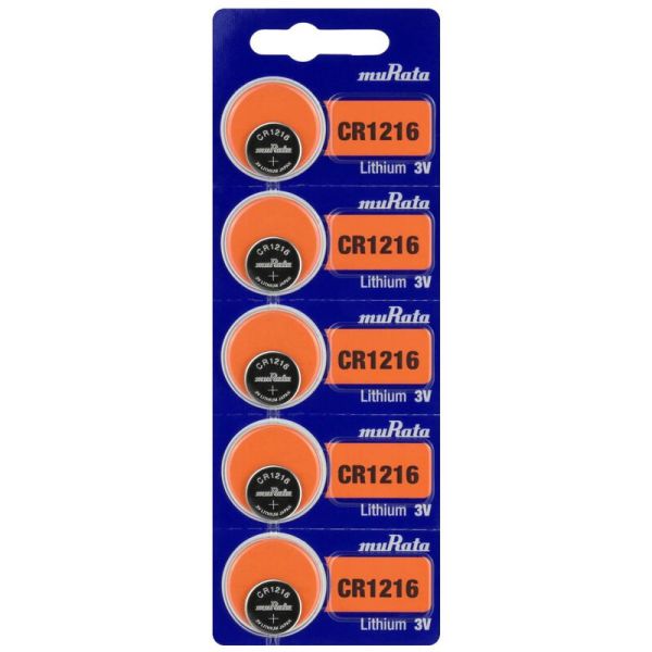 Murata CR1216 Lithium - 5 Batterien