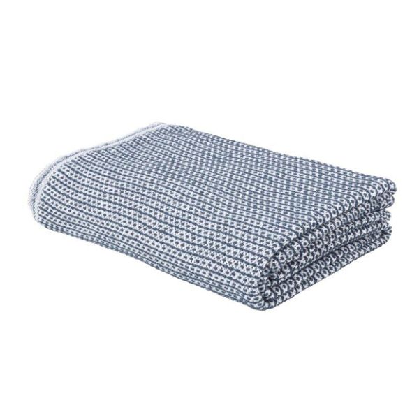 Eskimo Ascona Sommer-Decke (150x210cm) - Weiss/Indigo