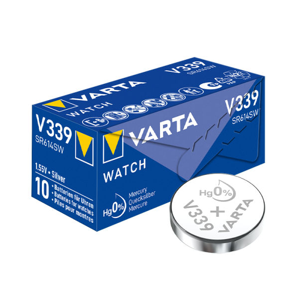 Varta V339 / SR614SW - 10 Knopfzellen