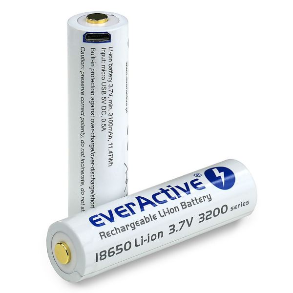 everActive 18650, 3,7V 3200mAh - Li-Ion Akku