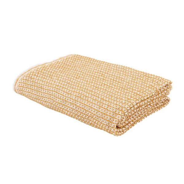 Eskimo Ascona Sommer-Decke (150x210cm) - Weiss/Senf