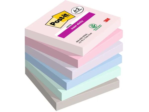 Post-it Notes 654-6SS-Soul, Mehrfarbig - Haftnotitzblock