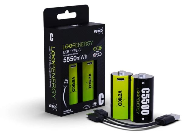 Verico LoopEnergy C (Baby), USB-C - 2 Akku (wiederaufladbare Batterien)