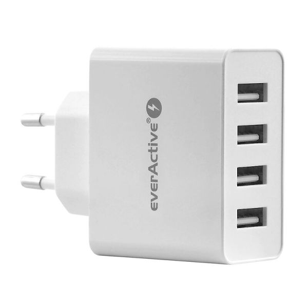 everActive SC-400, 4xUSB-A (5A iQ) Weiss - Ladegerät