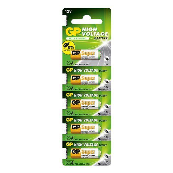 GP 23A (8LR932) Super Alkaline - 5 Batterien (12 Volt Alkali)