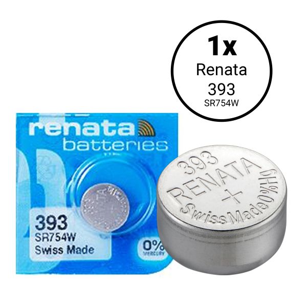 Renata 393 / SR754W - 10 Uhren Knopfzellen Batterien (Swiss Made)