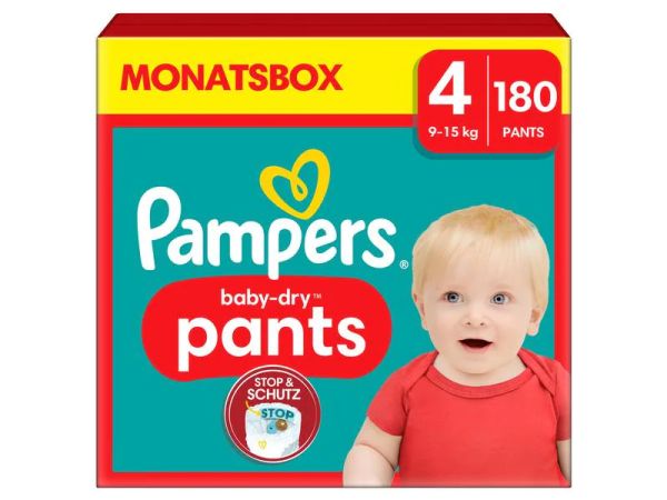 Pampers Baby-Dry Pants, Grösse 4 - 180 Windeln
