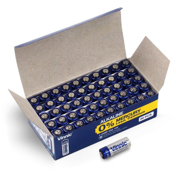 Vinnic 23A (L1028F) - 50 Batterien (12 Volt Alkaline)