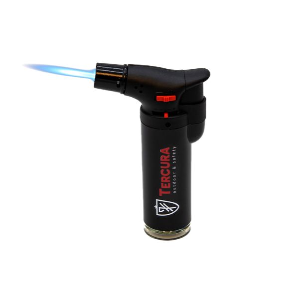 Tercura Jet-Flame - Feuerzeug (Nachfüllbar, Kindersicherung, Flammenregulierung +/-)