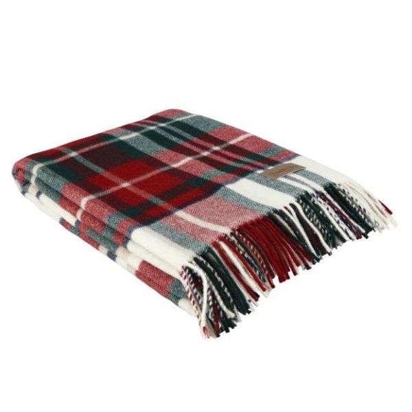 Eskimo Decke Brünig (130x180 cm) aus 100% Merino-Wolle - Rot