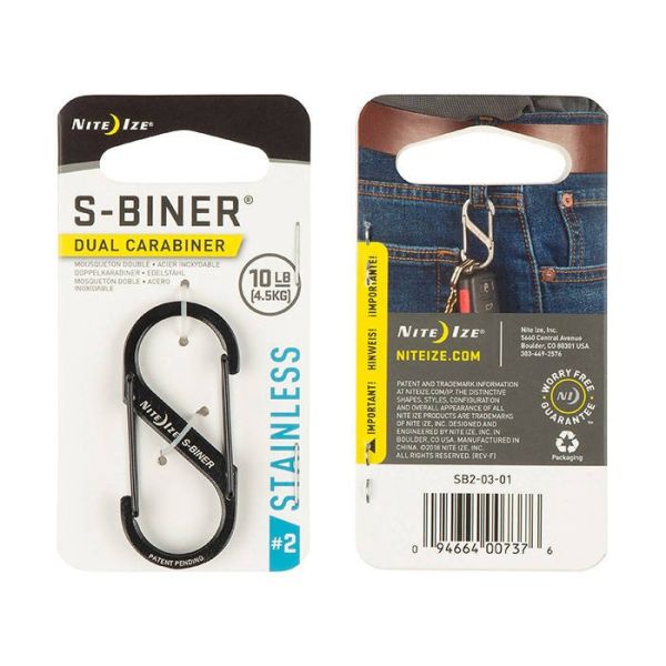 Nite Ize S-Biner #2 (Schwarz) - Karabiner 
