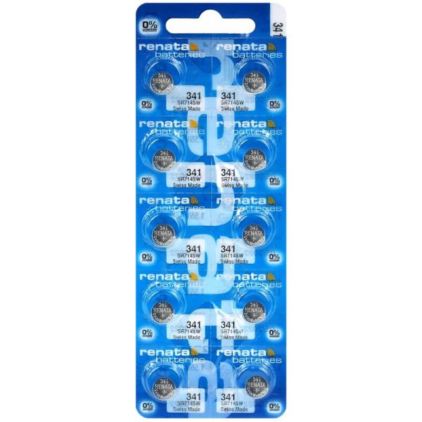 Renata 341 / SR714SW - 10 Knopfzellen Batterien (Swiss Made).