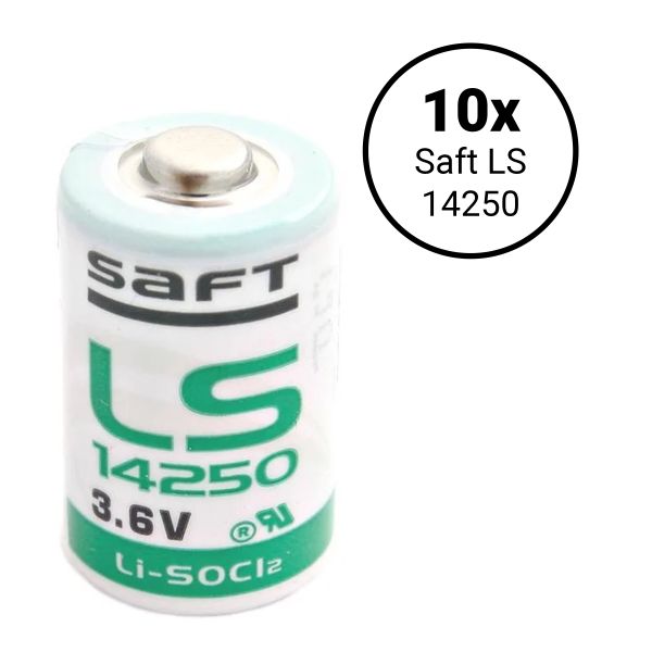Saft LS 14250 Li-Soci2 (1/2 AA Mignon) - Batterie 3.6 Volt