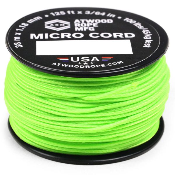 Atwood Rope MFG Micro Cord (Neongrün / Neon-Green) - 38 m Outdoor-Schnur