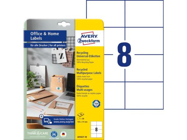 Avery Zweckform LR3427-10, 105 x 74 mm - Universal-Etiketten