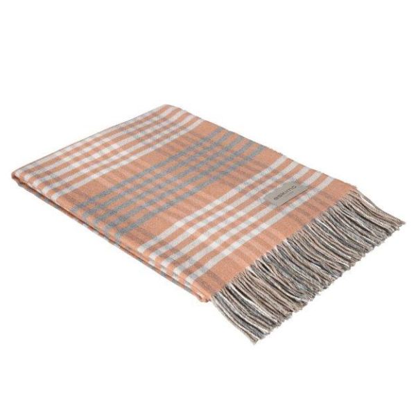 Eskimo Decke Morbio (130x180 cm) aus 100% rezyklierter Baumwolle - Pfirsich (Orange)