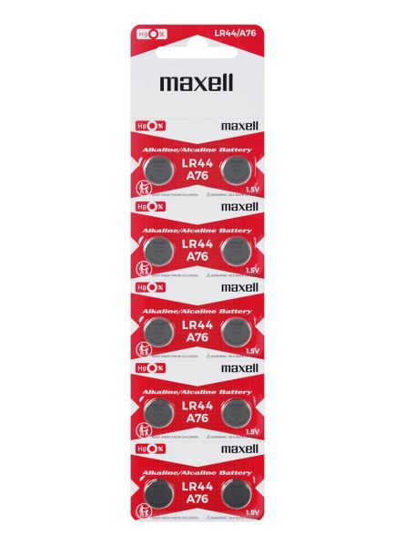 Maxell LR44 (A76) - 10 Knopfzellen