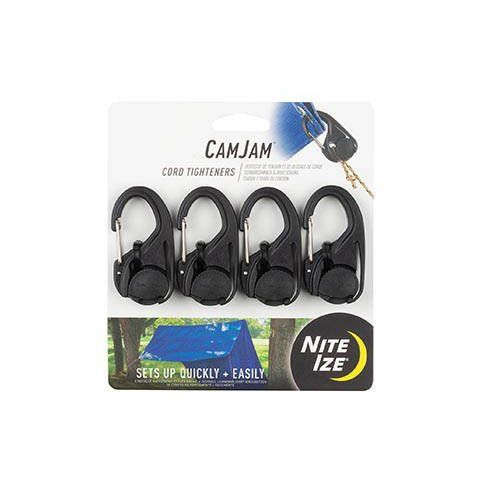 Nite Ize CamJam (Schwarz) - 4 Schnurspanner