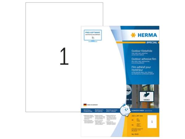 HERMA 9543, 210 x 297 mm - Wetterfeste Etiketten