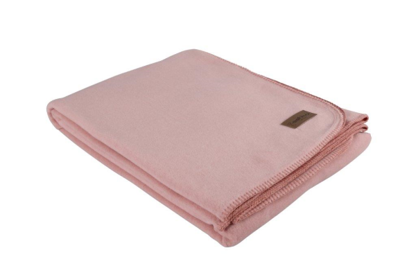 Eskimo Edelvelours Decke Altrosa 150x200cm - Einfarbig (Violett/Pink)