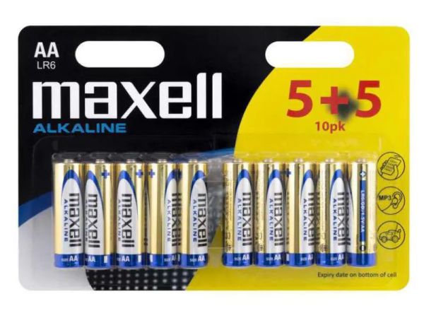 Maxell Alkaline, AA - 10 Batterien
