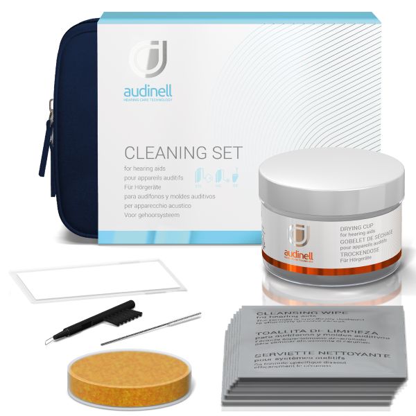 audinell Hörgeräte-Starter-Set Reinigung & Trocknung (ITE) - 4-teiliges KIT