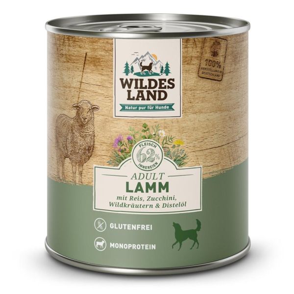 Wildes Land Lamm, Adult (6x800g) - Nassfutter