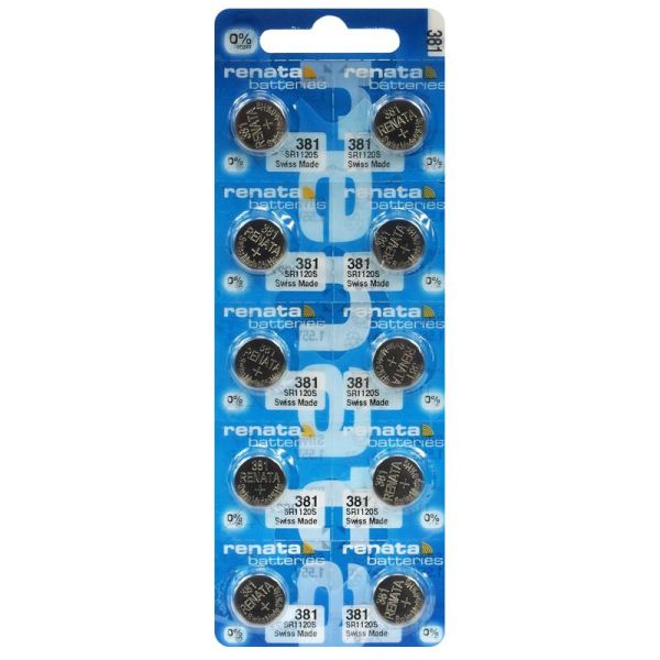 Renata 381 / SR1120SW - 10 Knopfzellen Batterien (Swiss Made).