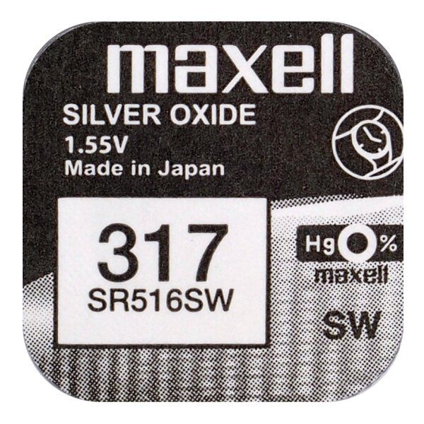 Maxell 317 / SR516SW - Knopfzelle