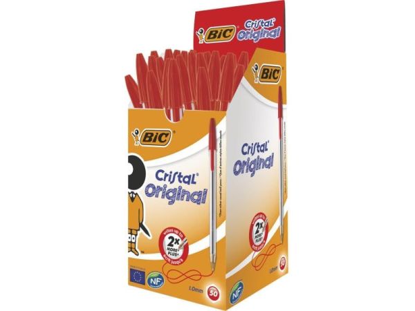 Bic Cristal Original, Rot - 50 Kugelschreiber