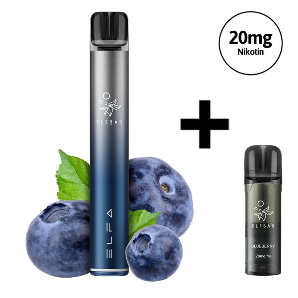 Elfbar ELFA Pro V2 Kit mit 1 Pod Blueberry (20mg) - Twilight Blue