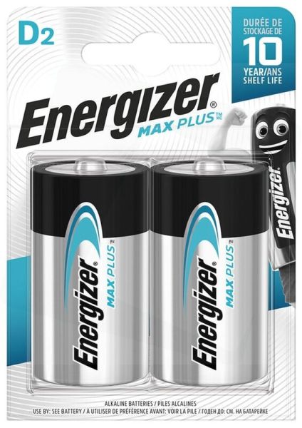 Energizer Max Plus D (R20) - 2 Batterien