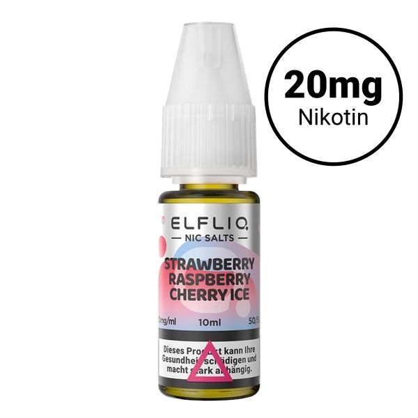 Elfbar Elfliq Nic Salts 20mg - Strawberry Raspberry Cherry Ice