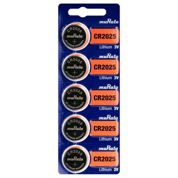 Murata CR2025 Lithium - 5 Batterien
