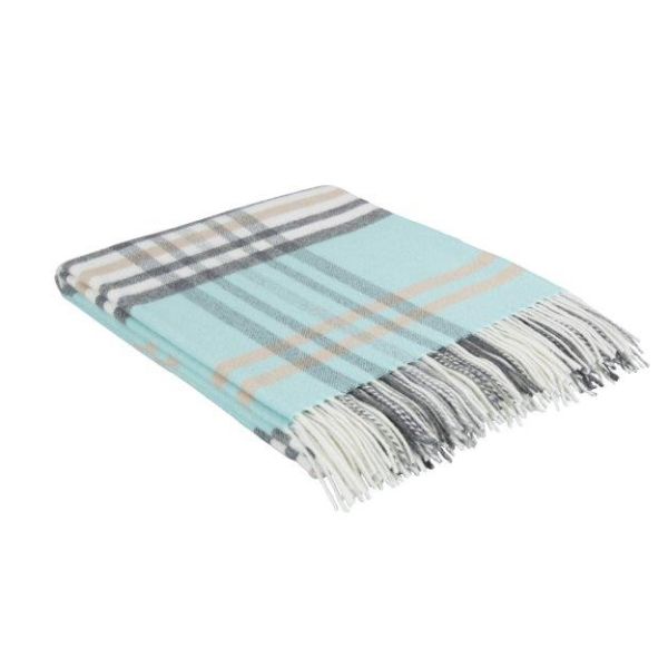 Eskimo Interlaken Plaid-Decke (130x180cm) mit Kaschmiranteil - Mint